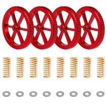 Adiyer 4피스 업그레이드 알루미늄 핸드 레벨링 너트 8x20mm 압축 스프링 와셔 키트 3D 프린터 엔더 3/엔더 3 프로/엔더 3 V2 핫 베드 레벨링
