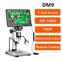 주사전자현미경 비파괴 수질 검사 오염도측정기 Elikliv EDM9 프로 HDMI 디지털 윈도우 맥용 7 인치 IPS 스크린 16MP 코인 납땜 1200X 32G, 2.1200X - EDM9