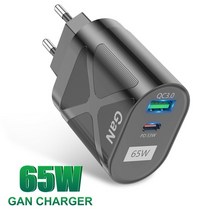 전동킥보드충전기 전기자전거 전동휠 충전기 olaf 65w gan 충전기 빠른 충전기 3.0 usb 충전기 type c 빠른 벽 충전기 iphone 13 12 pro max호환, 협력사, type1-블랙 eu