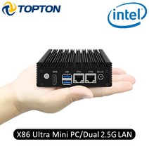 팬리스 미니 PC J4125 쿼드 코어 2x i226-V 2.5G Nics X86 방화벽 컴퓨터 NVMe 2 * usb3. 0, 02 Celeron J4105_02 AU, 07 16GB RAM 256GB NVMe