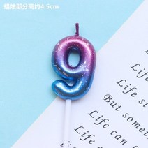 1pcs 별이 빛나는 하늘 디지털 양초 생일 케이크 장식 1 세 소원 그라데이션 파티 디저트 테이블 드레스, 이십