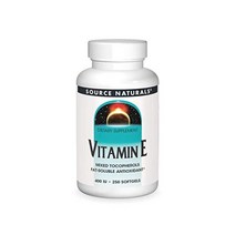 비타민E Source Naturals Vitamin E Mixed Tocopherols 400 iu Fat-Soluble Antioxidant - 100 Softgels, 1, 250 Count (Pack of 1)