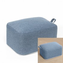 인테리어 스툴 의자 디자인 사각 보조 패브릭 예쁜 어린이 키즈 소파 스툴 간이 의자 블루A