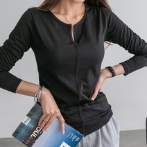 [나크21] (55~88) 오픈브이넥 핀탁 슬럽 티셔츠 KO11-T-50
