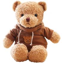 반이네 후드패션 곰인형 30cm 폭신 보들보들한 곰돌이 여친선물 커플선물 인테리어 장식 숙면가능, 갈색 후드곰