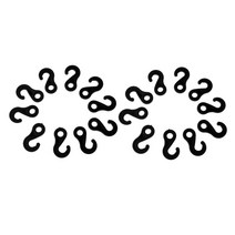 캠핑 천막 배낭 넥타이 번지 코드에 대 한 20 pcs 플라스틱 텐트 고정 후크, 블랙, 3.7x2cm