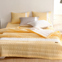 로자엘 오커트 시어서커 여름 이불세트, 옐로우