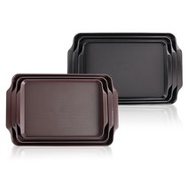 아주키친 논슬립패스트푸드쟁반 카페트레이 3size 카페논슬립쟁반 감성트레이 감성쟁반 논슬립트레이 카페논슬립트레이 PC쟁반 고급형트레이 식당쟁반 미끄럽지않는쟁반 대한민국제작, 검정