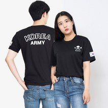 코리아아미 백골 로카티 검정 ROKA 반팔티티셔츠 2개