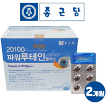 2개월분 종근당 20100 파워 루테인 플러스 30캡슐 x 2EA 눈에좋은음식
