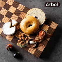 [아르볼] 고급 엔드그레인 부처블락 탄화목 수제작 원목도마 + 도마받침대 Y2, 아르한미니