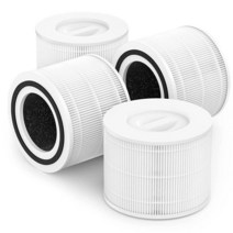 Core 300 교체용 HEPA 필터 3-in-1 트루 헤파 반려동물 관리 Levoit 300S 부품 번호 코어 300-RF-PA와 호환 옐로우, Standard Filter 4-Pack