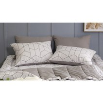 시원한 항균 고밀도 누빔 패드 토퍼, 화이트, 세미마이크로 베게커버