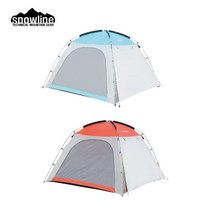 스노우라인 블루썬쉐도우 4방향 개방형 그늘막 텐트, 4인용, 레드