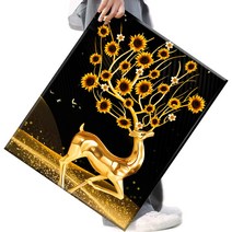 FASEN 액자 보석십자수 캔버스형 DIY 키트 40 x 50 cm, 1세트, FAN38.해바라기랑 황금사슴이요
