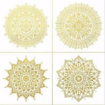 DIY 공예 만다라 스텐실 목재 직물 벽 아트 스크랩북 스탬핑 앨범 엠보싱 종이 카드 A3 A2 크기, 13 4pcs  30 by 30cm, 1개