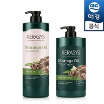 애경 케라시스 내추럴레시피 모링가오일 샴푸/린스 1Lx2개, 케라시스 모링가오일 트리트먼트 1Lx2개