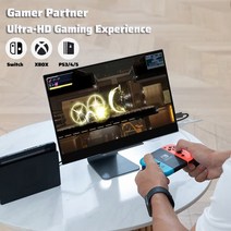 중력 감지 자동 회전 4K 156 인치 울트라 HD 터치 휴대용 모니터 디스플레이 전화 스위치 PS5 PC 컴퓨터 두, 한개옵션0