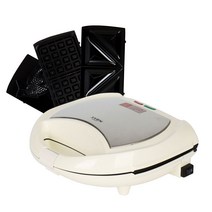 스벤 3IN1 붕어빵 2구 와플메이커 샌드위치메이커 가정용붕어빵기계 와플기 SVG-750WM 아이보리