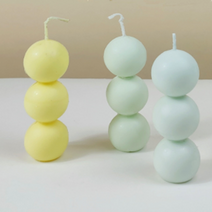 PC몰드 - 3단 원형탑 디자인 캔들몰드 필라캔들 원형캔들만들기 diy