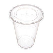 커피촌 92파이 14온스 무지 PET컵 + 평뚜껑 2종 세트, 200개, 400ml