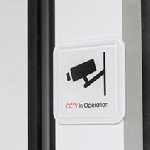 빌라 주택 아파트 앞 CCTV 녹화 촬영 중 몰딩 사인 안내 표지판, 기본