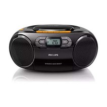 필립스 스테레오 CD 카세트 플레이어 휴대용 붐박스 USB FM MP3 테이프 AZ328