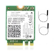 듀얼 밴드 무선-AC 7265 7256NGW 카드 802.11AC 1200M 와이파이 블루투스 NGFF- M2 WLAN intel7265, 01 WHITE, 1개