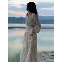 셀프웨딩 비치드레스 롱원피스 웨딩스냅 브라이덜샤워 촬영 이브닝드레스 화이트