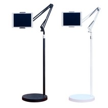 [엑스앤엑스] X&X 3세대 신형 태블릿 스탠드형 거치대 (원형), 전체색:블랙