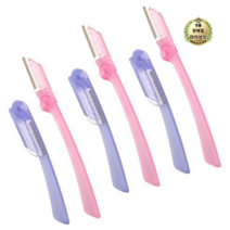 라이브잇 세븐스타 파우치 눈썹칼 접이형 2p, 핑크 + 퍼플, 27개입