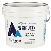 책임유통 건축용퍼티 쌍곰퍼티 PD-600 (5kg)(4개 묶음)책임공구