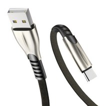 로건 정품 5핀 USB 갤럭시S7 마이크로 아이언 메탈 고속 충전 케이블, 블루 (F873), 2m