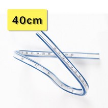 갭자 유연한 곡선 눈금자 부드러운 임의 30/40/50/60cm PVC 제도 도면 측정 도구 테이프/자 의류/건축, 02 40cm