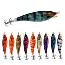 수평 배낚시 무늬오징어 왕눈 갑오징어 에기 1pcs 10cm 12g 새우 낚시 미끼, 6