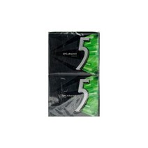 [5 Gum] 5 껌 스피어민트 레인 슈가프리 껌 스틱 패키지 (15 개입) 10 팩