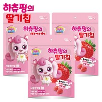 캐치티니핑 동결건조 천연 리얼 과일칩 간식 하츄핑의 딸기칩, 3개