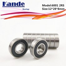 베어링 6001rs 10pcs abec-5 6001 2rs 단일 행 깊은 51