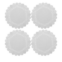 플라이토 실리콘 레이스 컵받침 4p, 화이트