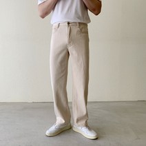 데일리 세미 와이드 크림진