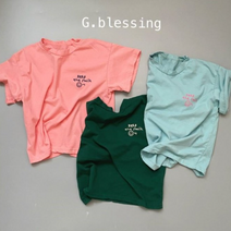 지블레싱 킵더스마일티 아동용 여름 반팔티셔츠