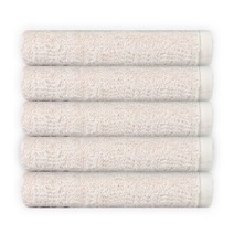 [일상다반사] 40수 코마사 200g 호텔 고급 수건 5장 세트, 아이보리 5장