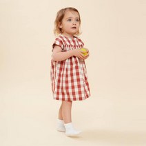 [쁘띠바또현대판교] NSM41NJ27F SR 체크 패턴 원피스