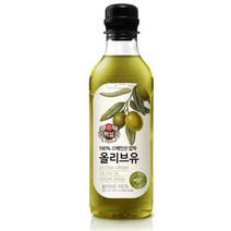 올리브기름 고소한기름 압착유 자취요리 CJ 백설 압착 올리브유 500ml 1개 (올핀)_879EA, 1, 본상품선택