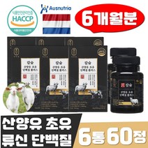 초유 로이신 산양유 류신 타블렛 분리대두단백 60정 6통 알약 보충제 칼슘 단백질 BCAA ISP, 6개