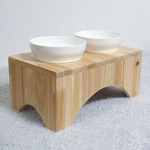 강아지식탁 자동급식기 받침대 고양이 대형견 원목 식탁