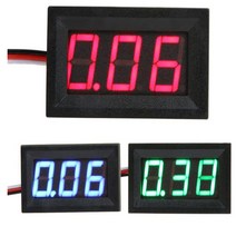 디지털 전압계 역보호 2선식 볼트메타, 빨강