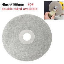 100mm 802000 다이아몬드 코팅 플랫 랩 휠 보석 옥 크리스탈 마노 전동 공구 용 연마 디스크, CHINA_80 Double-sided