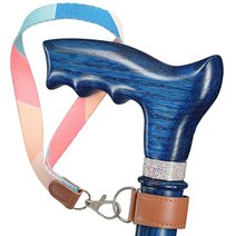 여성용 세련된 수제 지팡이 - 멋진 여성용 라인스톤 지팡이 - 패셔너블한 나무 지팡이 (체리), Indigo