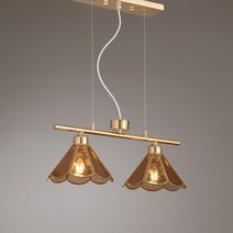 LED 코카 2등 펜던트 와이어 골드 식탁등 포인트등 글라스 크리스탈 갓등 인테리어 조명, 기본상품